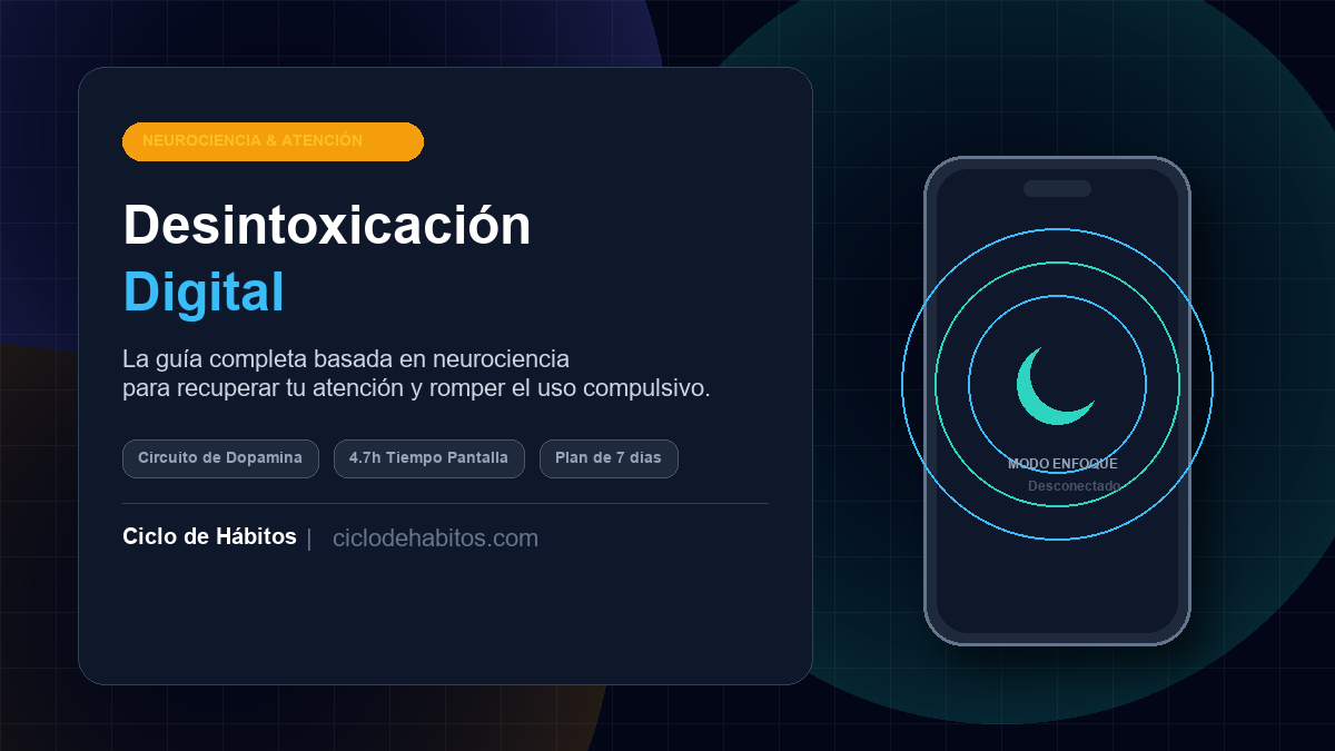 Desintoxicación digital: la guía completa basada en neurociencia para recuperar tu atención