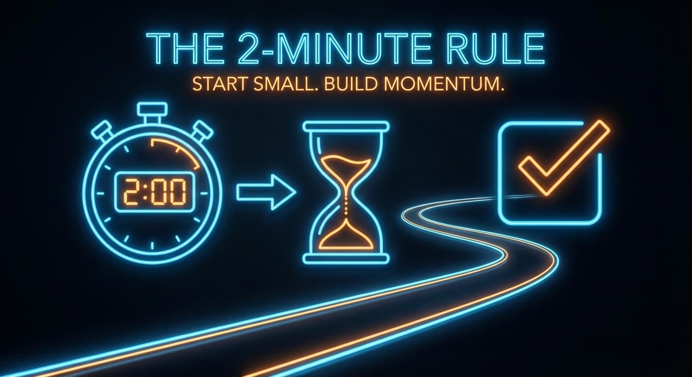 La Regla de los 2 Minutos para vencer la procrastinación