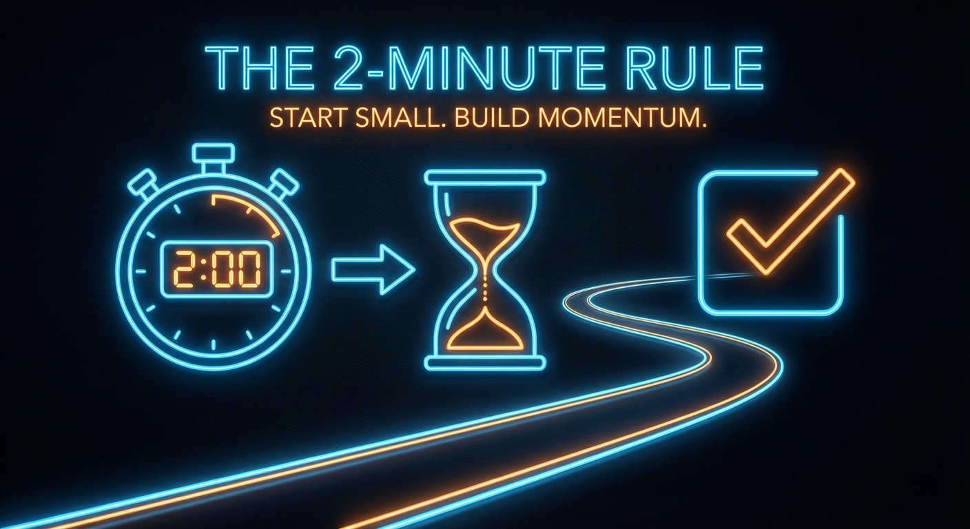 La Regla de los 2 Minutos para vencer la procrastinación